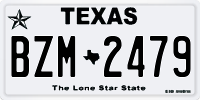 TX license plate BZM2479