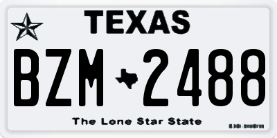 TX license plate BZM2488