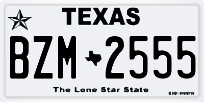 TX license plate BZM2555
