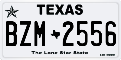 TX license plate BZM2556