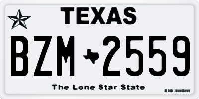 TX license plate BZM2559
