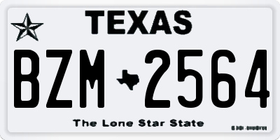 TX license plate BZM2564