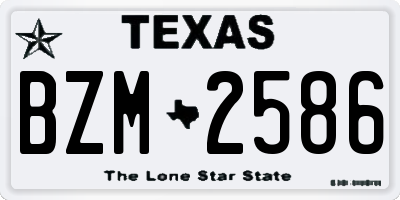 TX license plate BZM2586