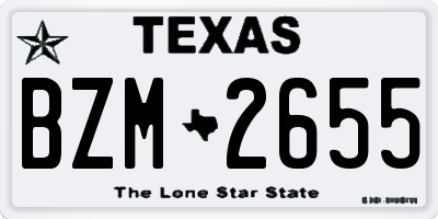 TX license plate BZM2655