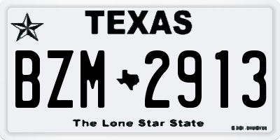 TX license plate BZM2913