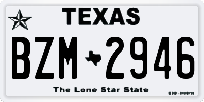 TX license plate BZM2946