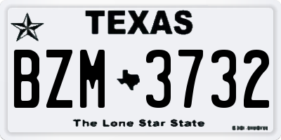 TX license plate BZM3732