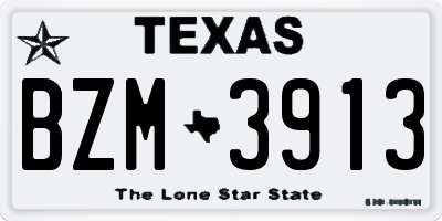 TX license plate BZM3913