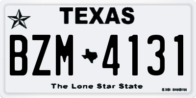 TX license plate BZM4131