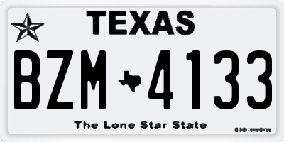TX license plate BZM4133