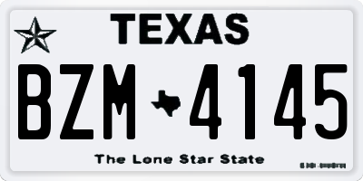 TX license plate BZM4145