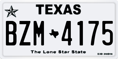 TX license plate BZM4175