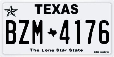 TX license plate BZM4176