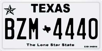 TX license plate BZM4440
