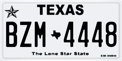 TX license plate BZM4448