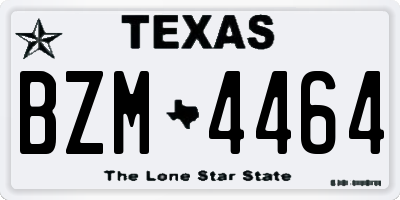 TX license plate BZM4464