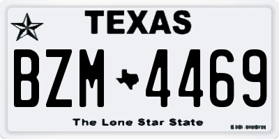 TX license plate BZM4469