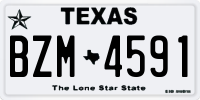 TX license plate BZM4591