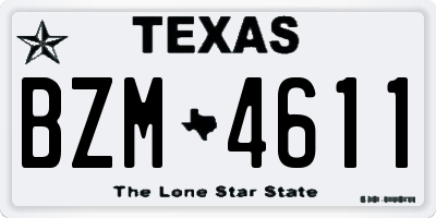 TX license plate BZM4611