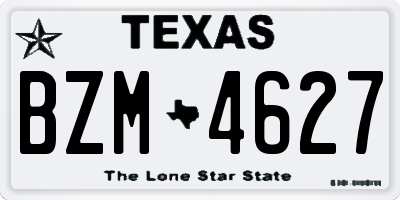 TX license plate BZM4627