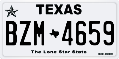 TX license plate BZM4659