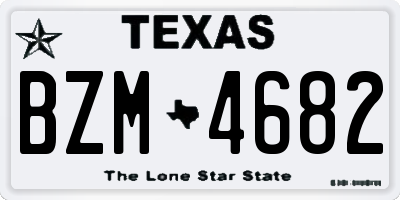 TX license plate BZM4682