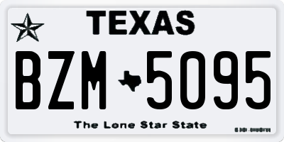 TX license plate BZM5095