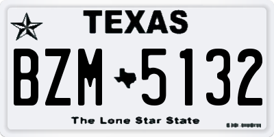 TX license plate BZM5132