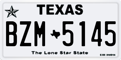 TX license plate BZM5145