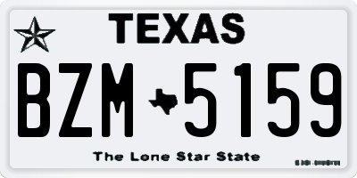 TX license plate BZM5159