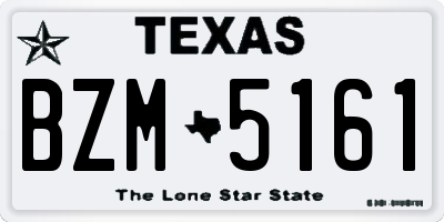 TX license plate BZM5161