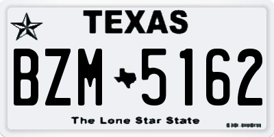 TX license plate BZM5162