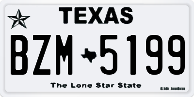TX license plate BZM5199