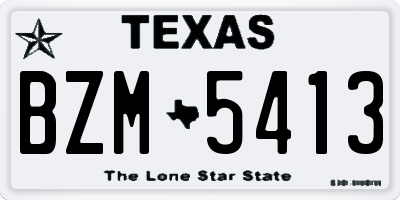 TX license plate BZM5413