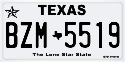 TX license plate BZM5519