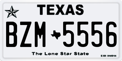 TX license plate BZM5556