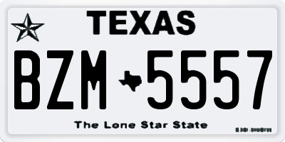 TX license plate BZM5557