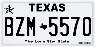 TX license plate BZM5570
