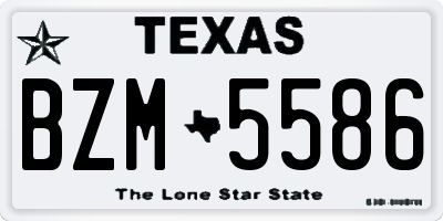 TX license plate BZM5586