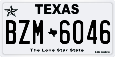 TX license plate BZM6046