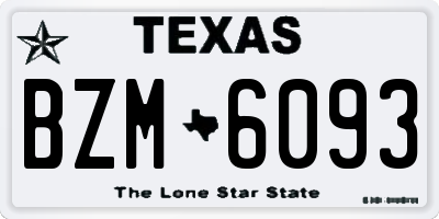TX license plate BZM6093