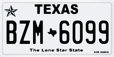 TX license plate BZM6099