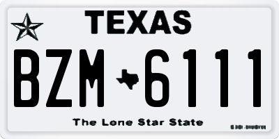 TX license plate BZM6111