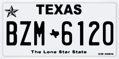 TX license plate BZM6120