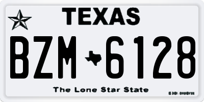 TX license plate BZM6128