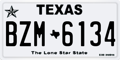 TX license plate BZM6134