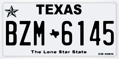 TX license plate BZM6145