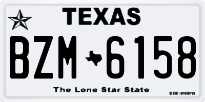 TX license plate BZM6158