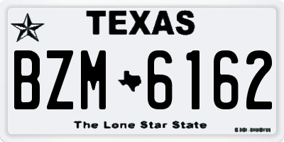 TX license plate BZM6162