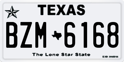 TX license plate BZM6168